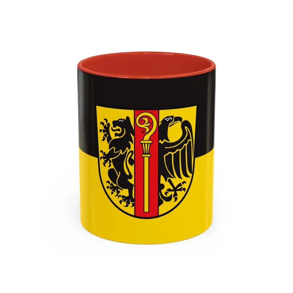 Flag of Ostalbkreis Germany - Accent Coffee Mug 11oz Red - Go Mug Yourself