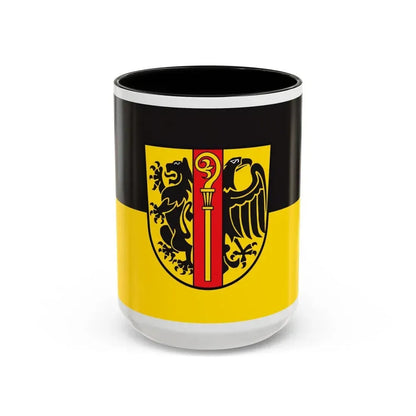 Flag of Ostalbkreis Germany - Accent Coffee Mug 15oz Black - Go Mug Yourself