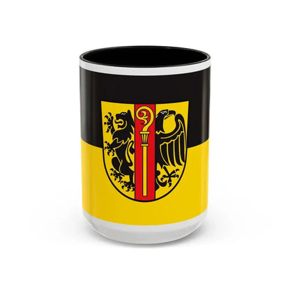 Flag of Ostalbkreis Germany - Accent Coffee Mug 15oz Black - Go Mug Yourself