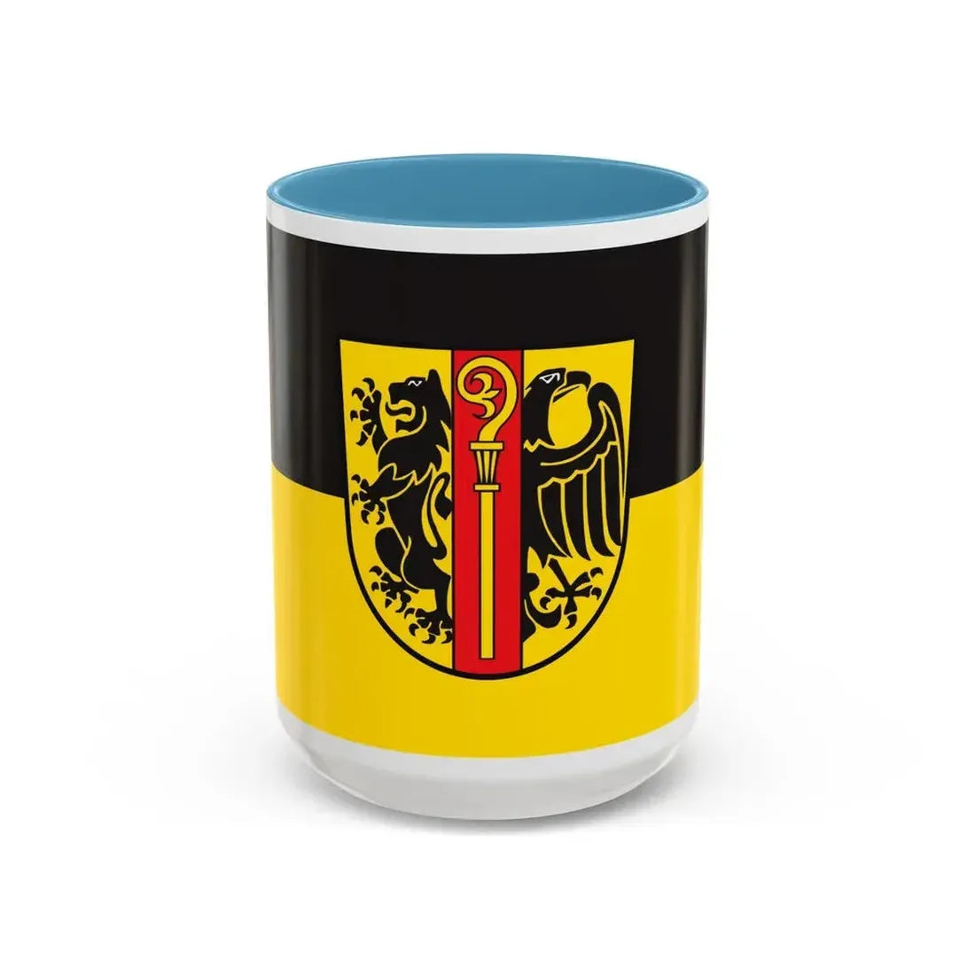 Flag of Ostalbkreis Germany - Accent Coffee Mug 15oz Light Blue - Go Mug Yourself