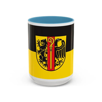 Flag of Ostalbkreis Germany - Accent Coffee Mug 15oz Light Blue - Go Mug Yourself