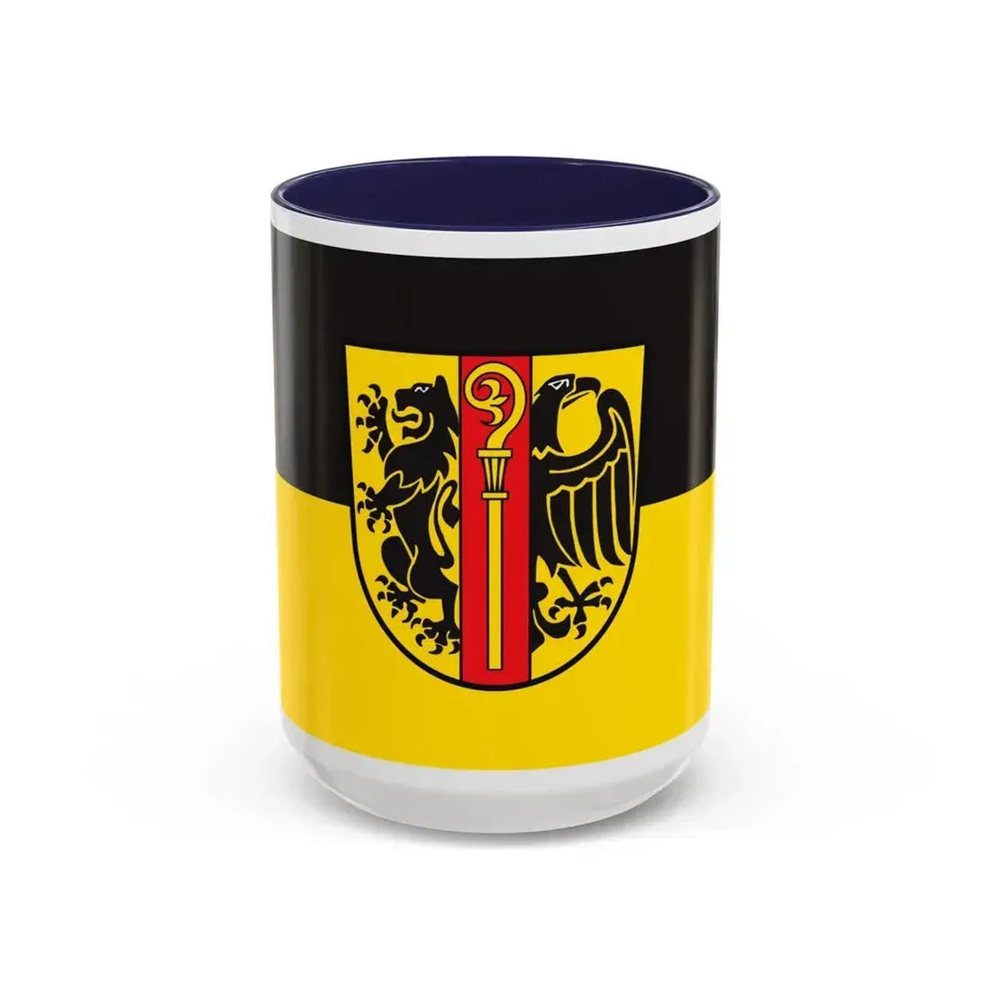 Flag of Ostalbkreis Germany - Accent Coffee Mug 15oz Navy - Go Mug Yourself