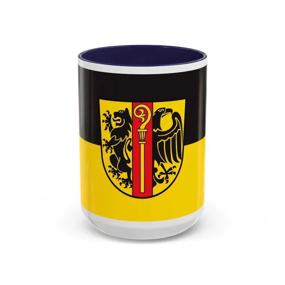 Flag of Ostalbkreis Germany - Accent Coffee Mug 15oz Navy - Go Mug Yourself
