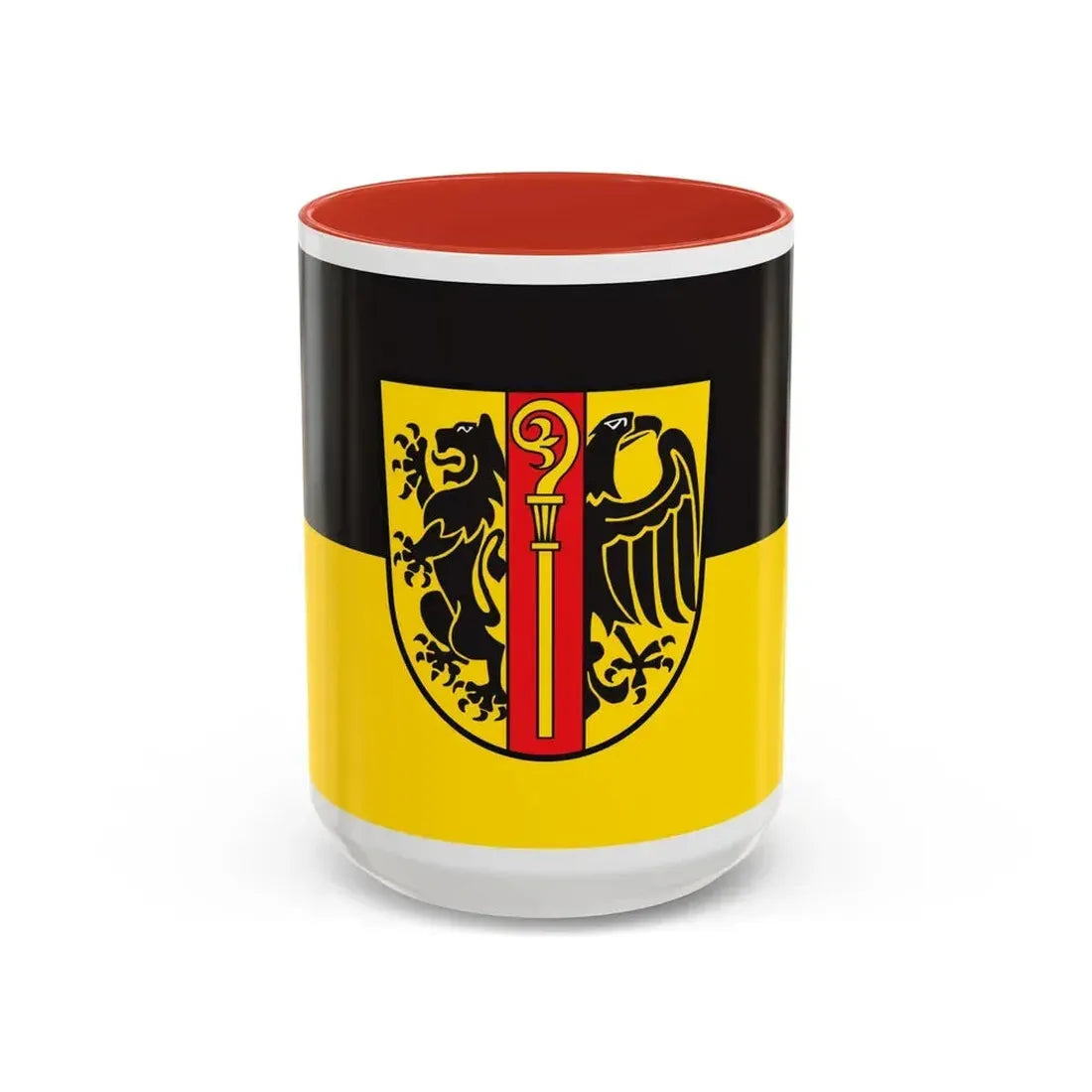 Flag of Ostalbkreis Germany - Accent Coffee Mug 15oz Red - Go Mug Yourself