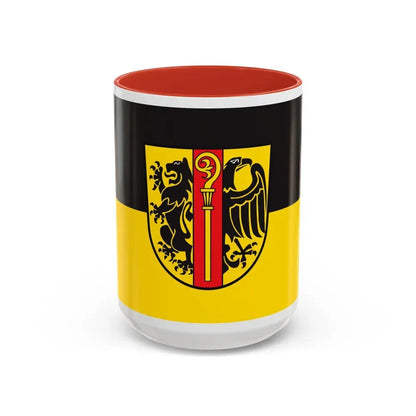 Flag of Ostalbkreis Germany - Accent Coffee Mug 15oz Red - Go Mug Yourself