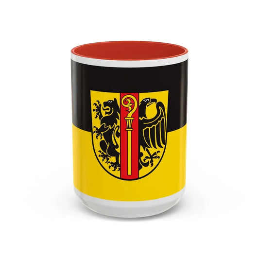 Flag of Ostalbkreis Germany - Accent Coffee Mug 15oz Red - Go Mug Yourself