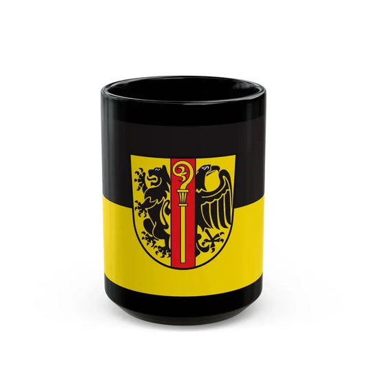 Flag of Ostalbkreis Germany - Black Coffee Mug 15oz - Go Mug Yourself
