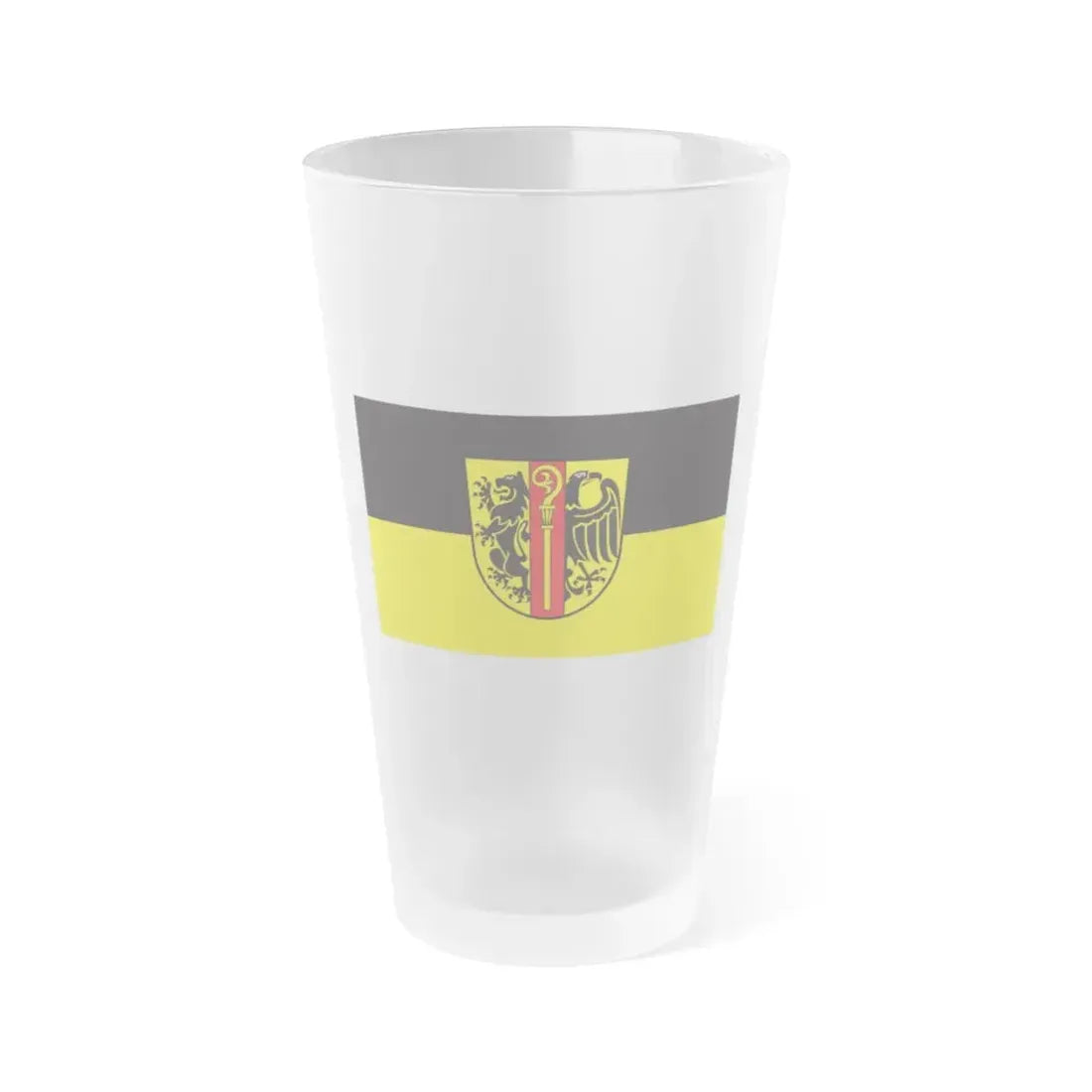 Flag of Ostalbkreis Germany - Frosted Pint Glass 16oz 16oz Frosted - Go Mug Yourself
