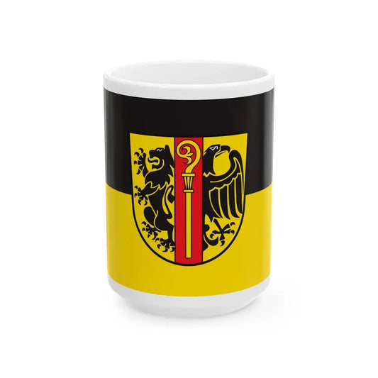 Flag of Ostalbkreis Germany - White Coffee Mug 15oz - Go Mug Yourself