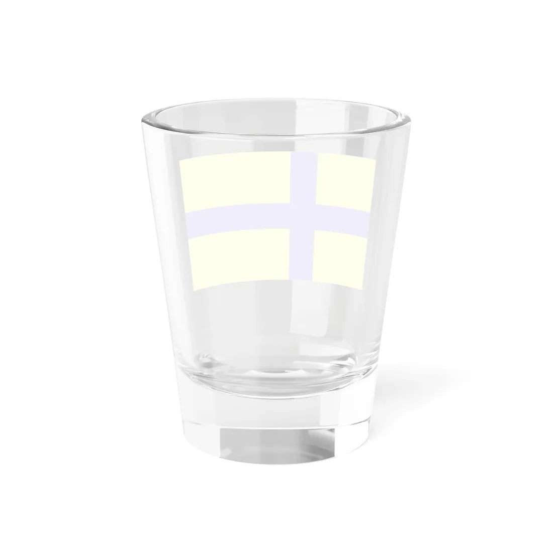 Flag of Ostergotland clear (Sweden) Shot Glass 1.5oz - Go Mug Yourself