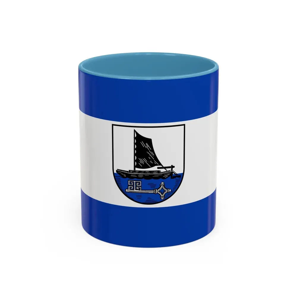 Flag of Osterholz Germany - Accent Coffee Mug 11oz Light Blue - Go Mug Yourself
