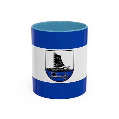 Flag of Osterholz Germany - Accent Coffee Mug 11oz Light Blue - Go Mug Yourself