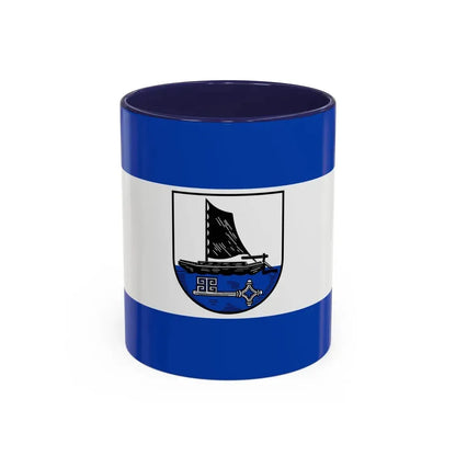 Flag of Osterholz Germany - Accent Coffee Mug 11oz Navy - Go Mug Yourself