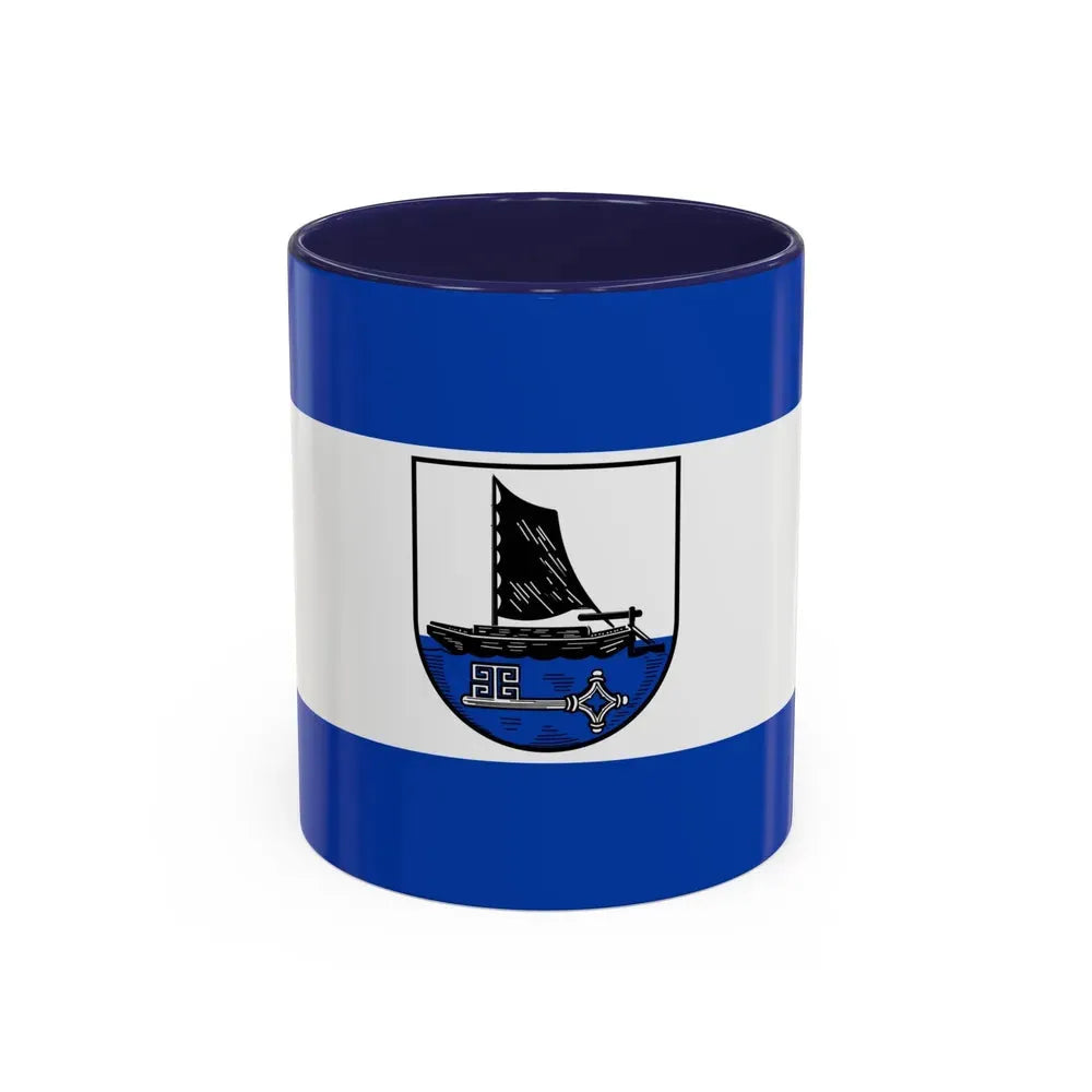 Flag of Osterholz Germany - Accent Coffee Mug 11oz Navy - Go Mug Yourself