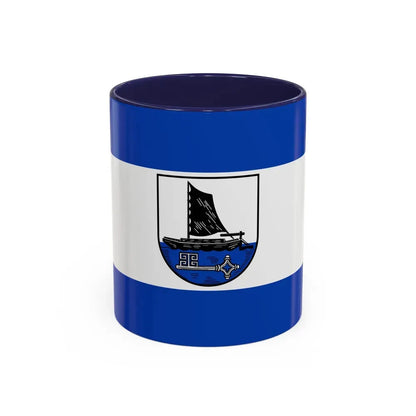 Flag of Osterholz Germany - Accent Coffee Mug 11oz Navy - Go Mug Yourself