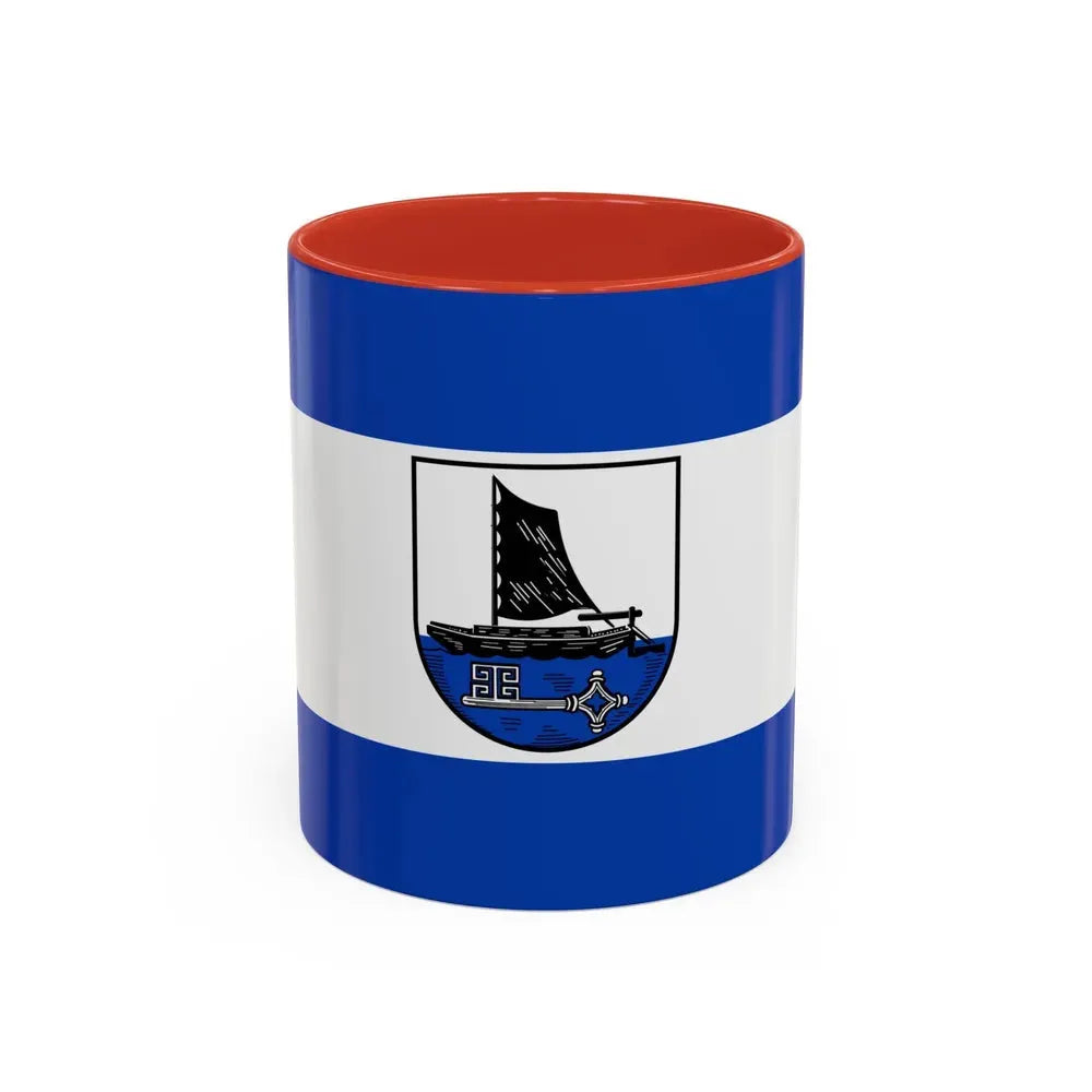 Flag of Osterholz Germany - Accent Coffee Mug 11oz Red - Go Mug Yourself