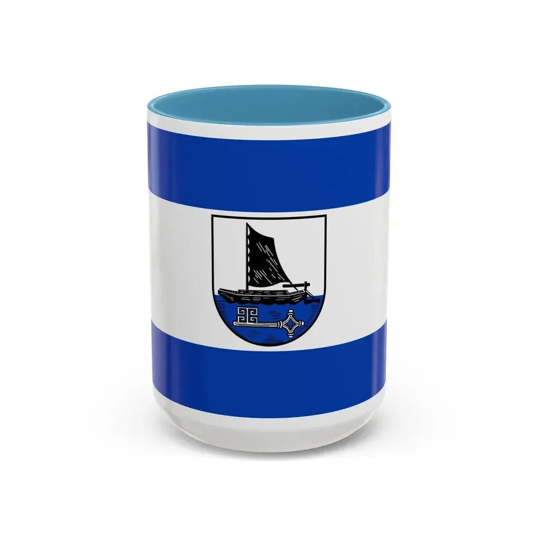Flag of Osterholz Germany - Accent Coffee Mug 15oz Light Blue - Go Mug Yourself