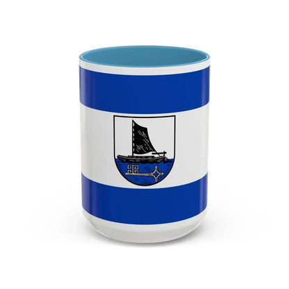 Flag of Osterholz Germany - Accent Coffee Mug 15oz Light Blue - Go Mug Yourself