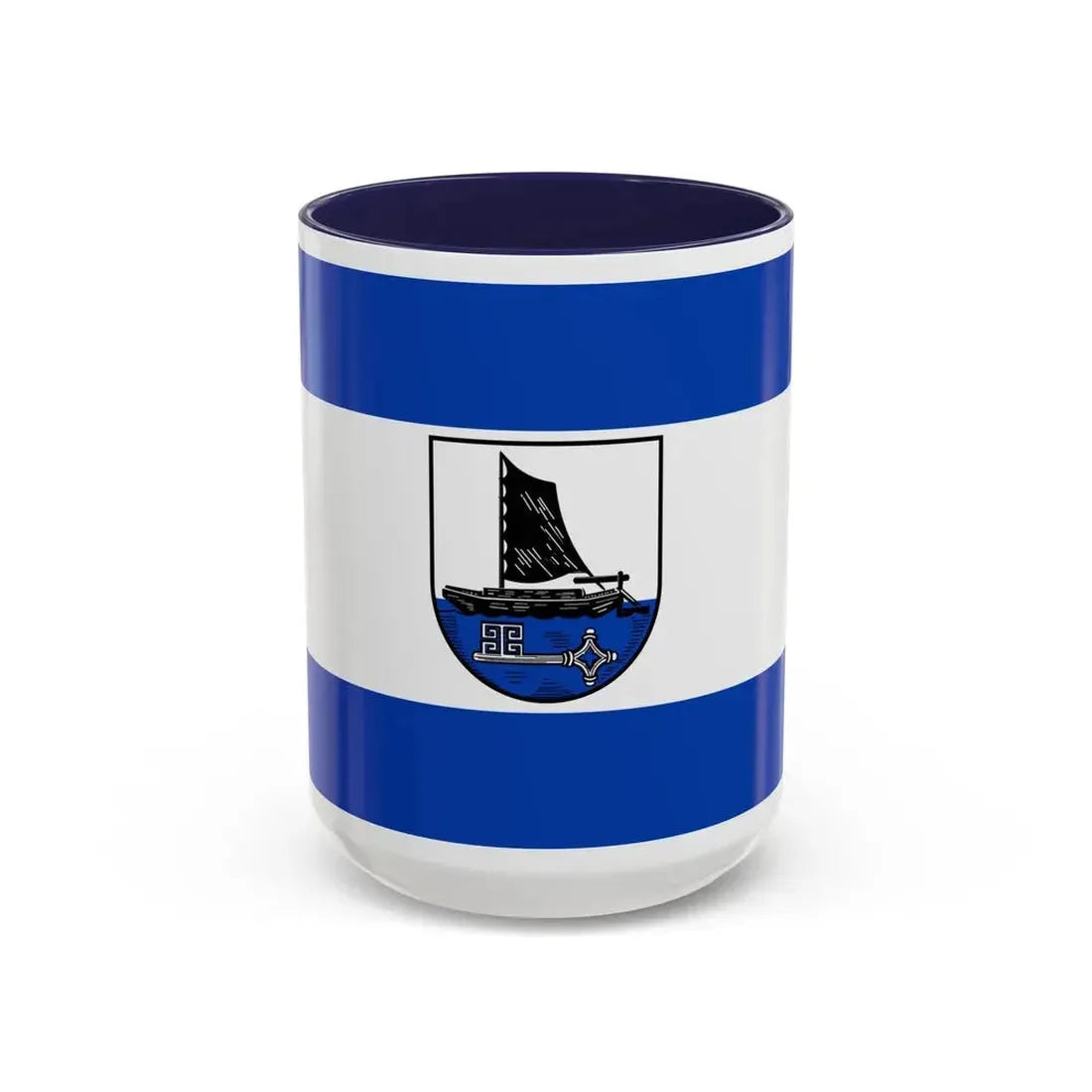 Flag of Osterholz Germany - Accent Coffee Mug 15oz Navy - Go Mug Yourself