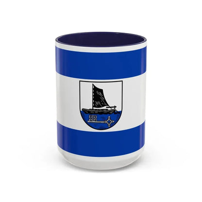 Flag of Osterholz Germany - Accent Coffee Mug 15oz Navy - Go Mug Yourself