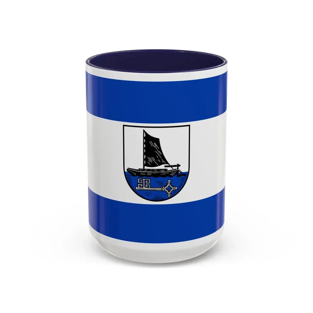 Flag of Osterholz Germany - Accent Coffee Mug 15oz Navy - Go Mug Yourself