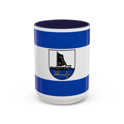 Flag of Osterholz Germany - Accent Coffee Mug 15oz Navy - Go Mug Yourself