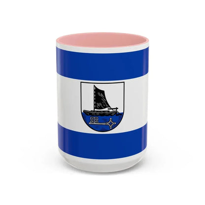 Flag of Osterholz Germany - Accent Coffee Mug 15oz Pink - Go Mug Yourself