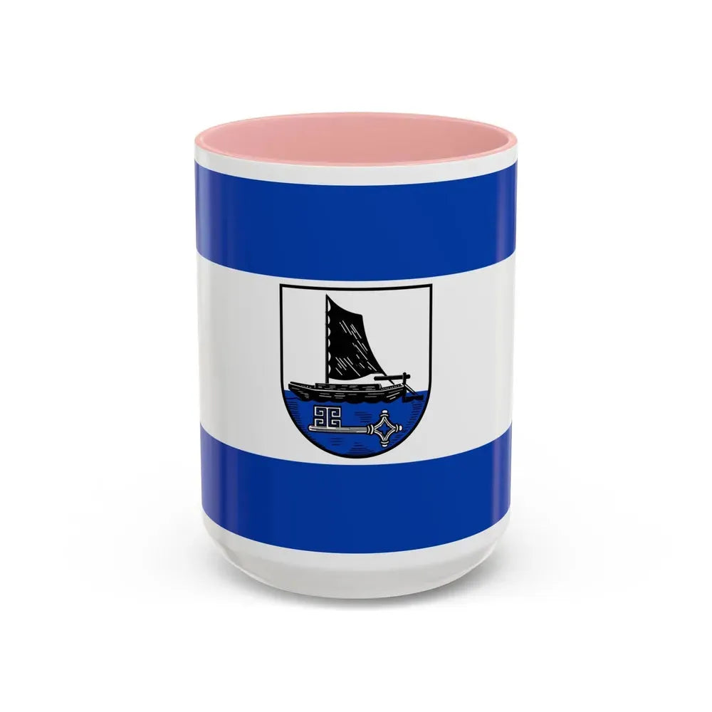 Flag of Osterholz Germany - Accent Coffee Mug 15oz Pink - Go Mug Yourself