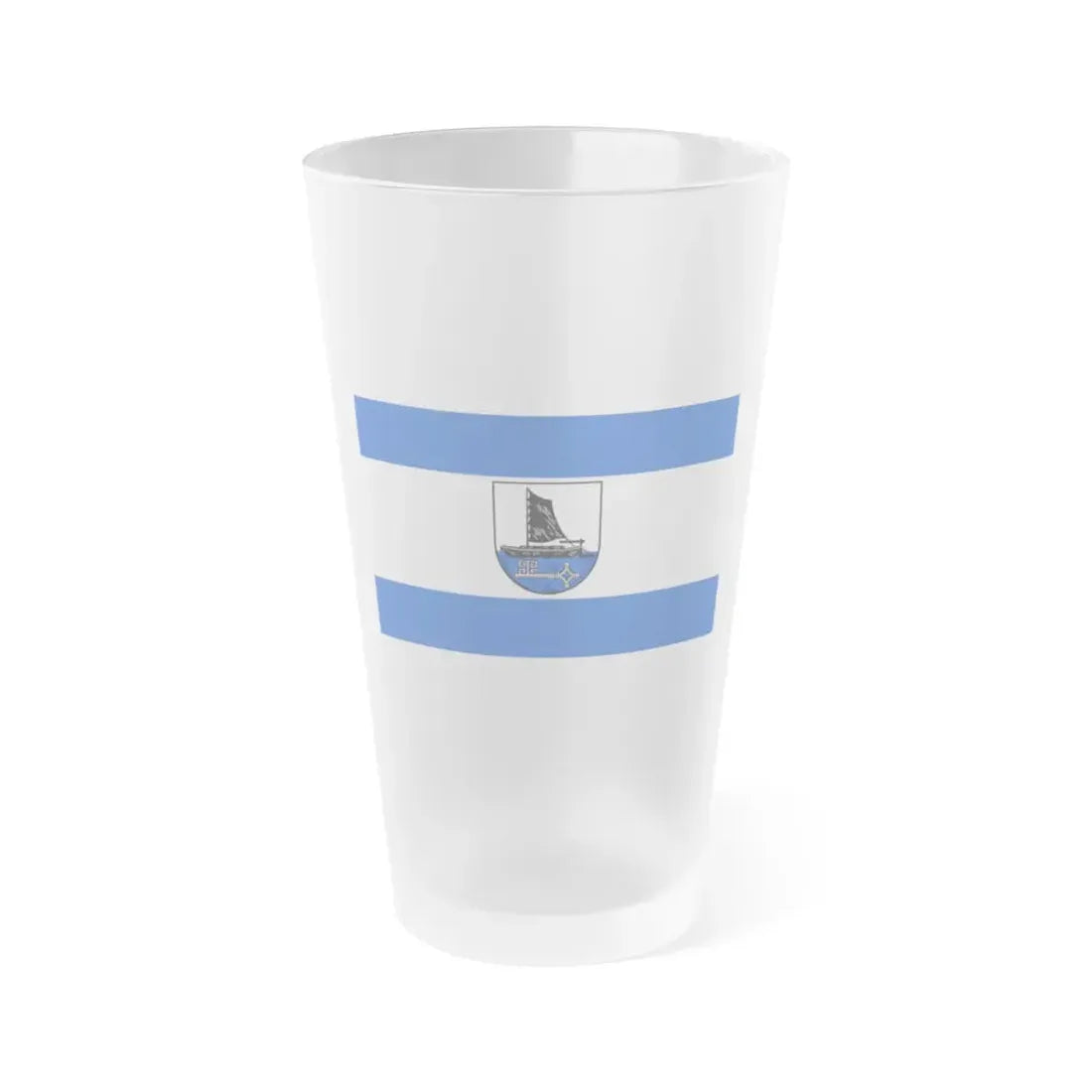 Flag of Osterholz Germany - Frosted Pint Glass 16oz 16oz Frosted - Go Mug Yourself