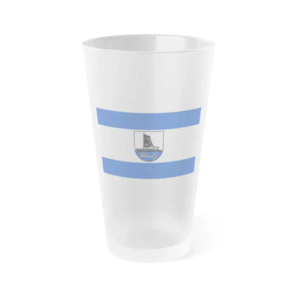 Flag of Osterholz Germany - Frosted Pint Glass 16oz 16oz Frosted - Go Mug Yourself