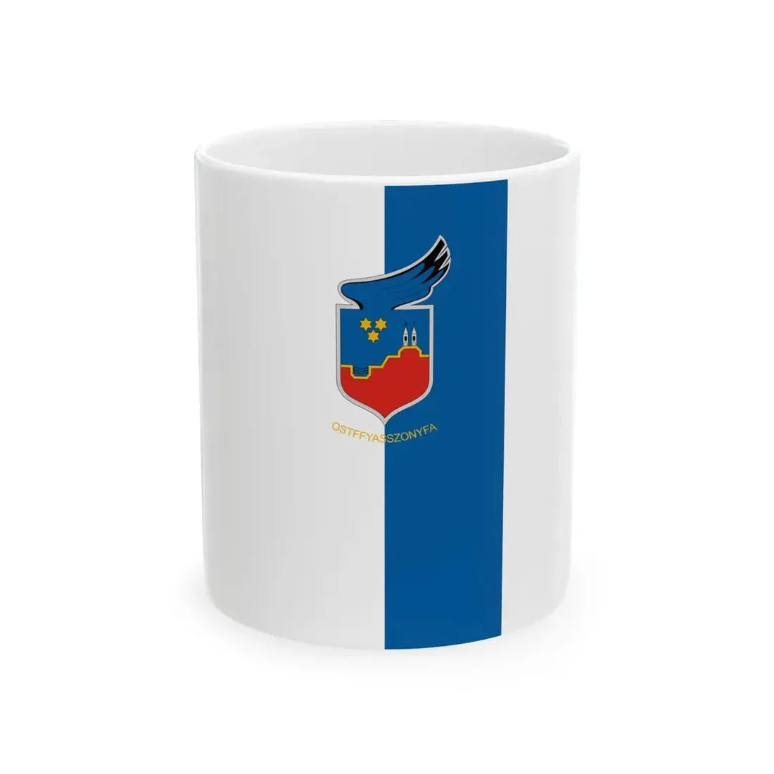 Flag of Ostffyasszonyfa (Hungary) White Coffee Mug 11oz - Go Mug Yourself