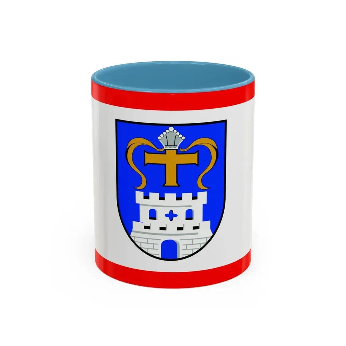 Flag of Ostholstein Germany - Accent Coffee Mug 11oz Light Blue - Go Mug Yourself