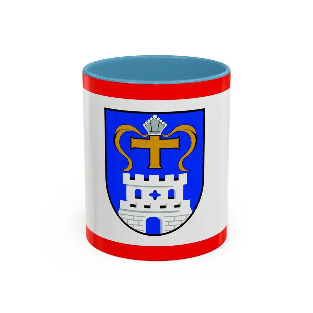 Flag of Ostholstein Germany - Accent Coffee Mug 11oz Light Blue - Go Mug Yourself