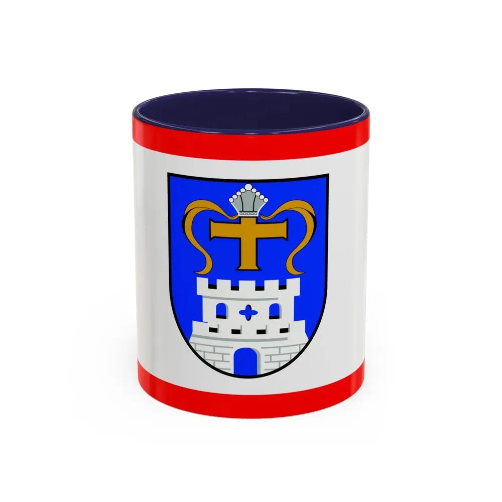 Flag of Ostholstein Germany - Accent Coffee Mug 11oz Navy - Go Mug Yourself