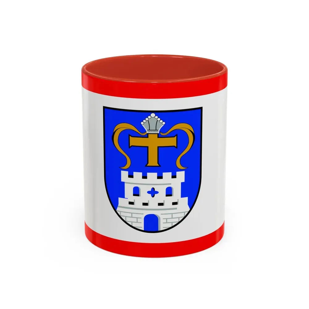 Flag of Ostholstein Germany - Accent Coffee Mug 11oz Red - Go Mug Yourself