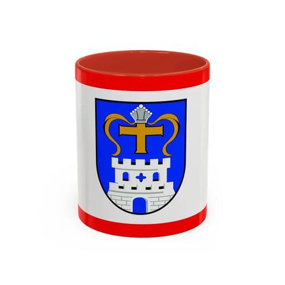 Flag of Ostholstein Germany - Accent Coffee Mug 11oz Red - Go Mug Yourself
