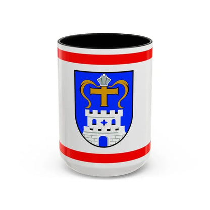 Flag of Ostholstein Germany - Accent Coffee Mug 15oz Black - Go Mug Yourself