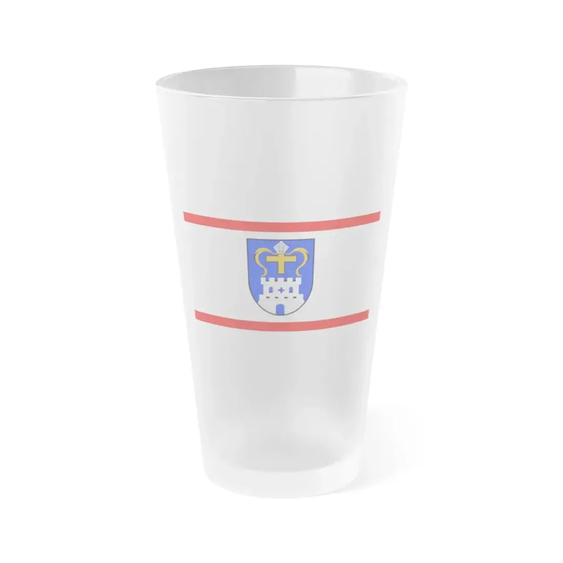 Flag of Ostholstein Germany - Frosted Pint Glass 16oz 16oz Frosted - Go Mug Yourself