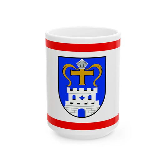 Flag of Ostholstein Germany - White Coffee Mug-15oz-Go Mug Yourself