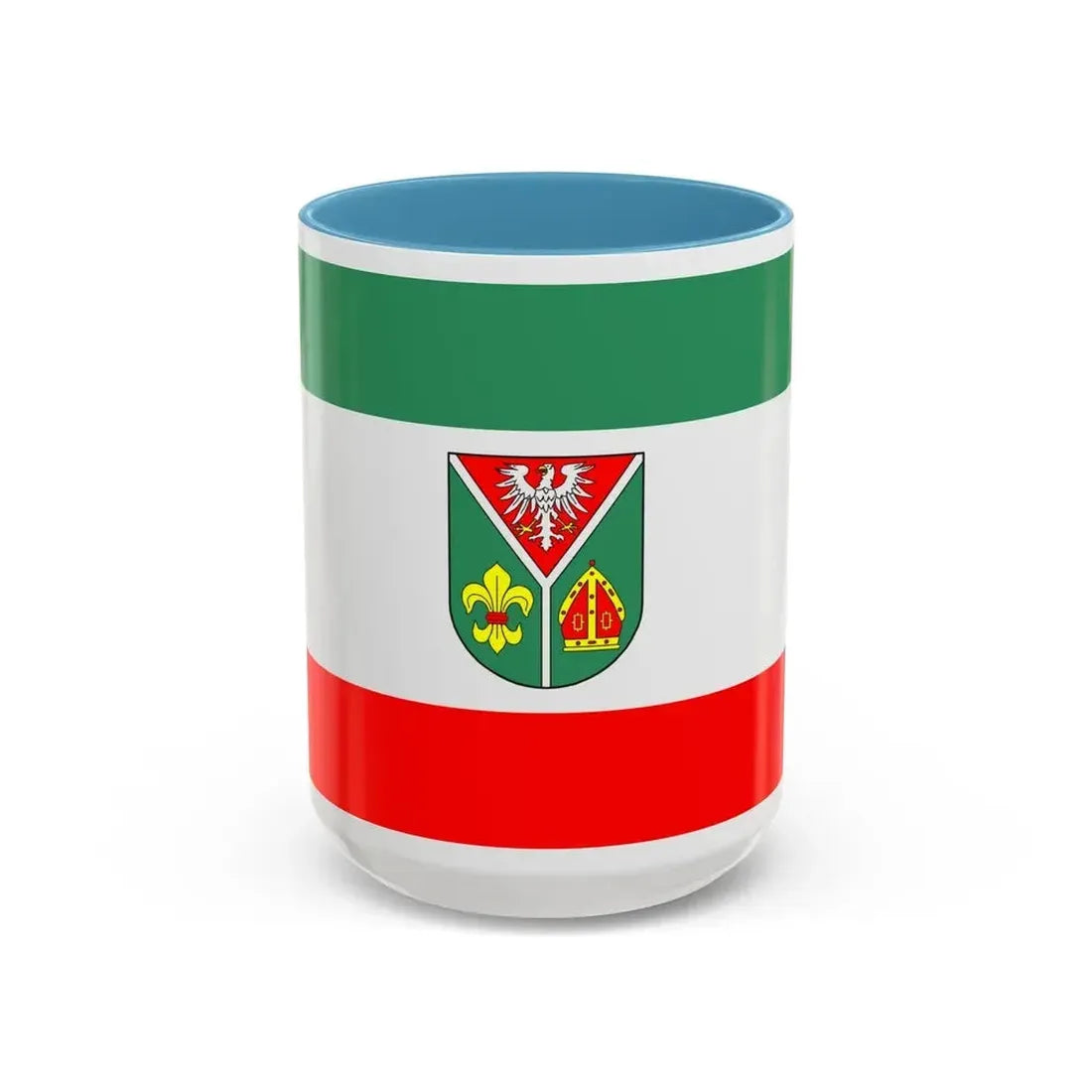 Flag of Ostprignitz Ruppin Germany - Accent Coffee Mug 15oz Light Blue - Go Mug Yourself