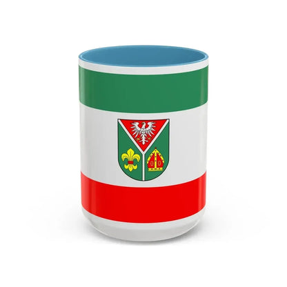 Flag of Ostprignitz Ruppin Germany - Accent Coffee Mug 15oz Light Blue - Go Mug Yourself