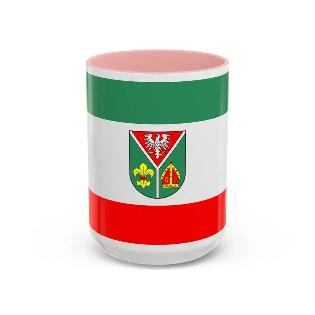 Flag of Ostprignitz Ruppin Germany - Accent Coffee Mug 15oz Pink - Go Mug Yourself