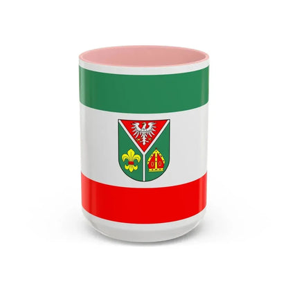 Flag of Ostprignitz Ruppin Germany - Accent Coffee Mug 15oz Pink - Go Mug Yourself