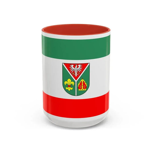 Flag of Ostprignitz Ruppin Germany - Accent Coffee Mug 15oz Red - Go Mug Yourself