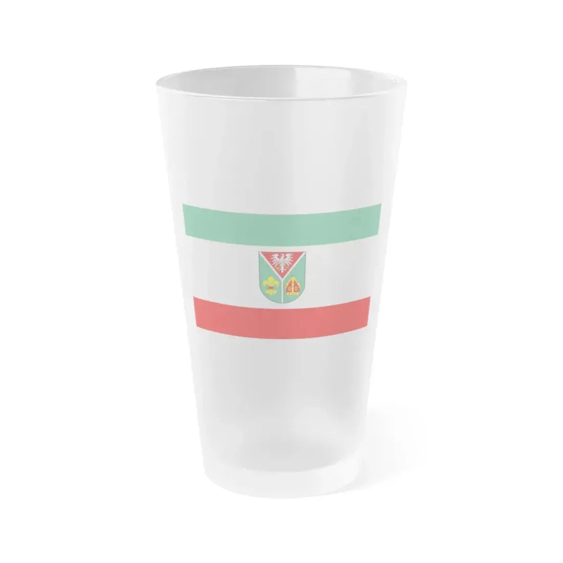 Flag of Ostprignitz Ruppin Germany - Frosted Pint Glass 16oz 16oz Frosted - Go Mug Yourself