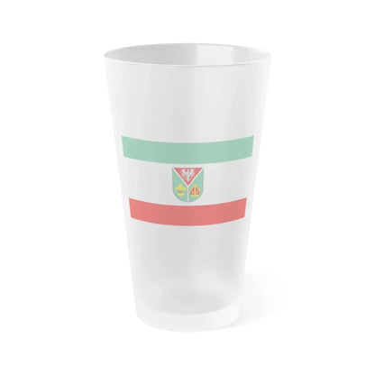 Flag of Ostprignitz Ruppin Germany - Frosted Pint Glass 16oz 16oz Frosted - Go Mug Yourself