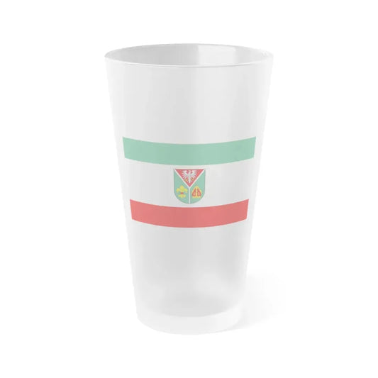 Flag of Ostprignitz Ruppin Germany - Frosted Pint Glass 16oz 16oz Frosted - Go Mug Yourself
