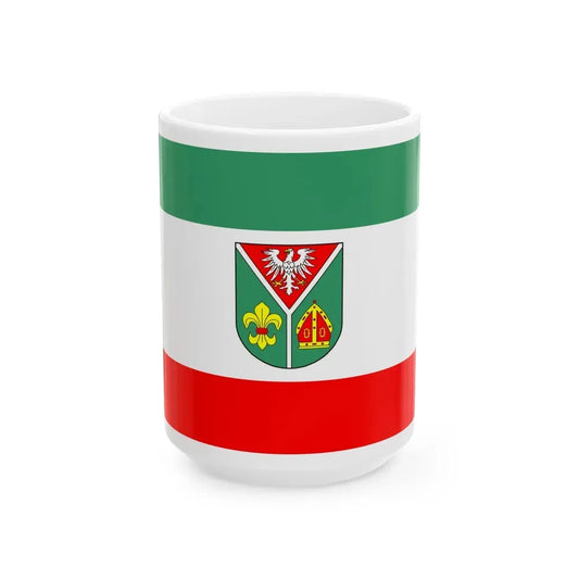 Flag of Ostprignitz Ruppin Germany - White Coffee Mug 15oz - Go Mug Yourself