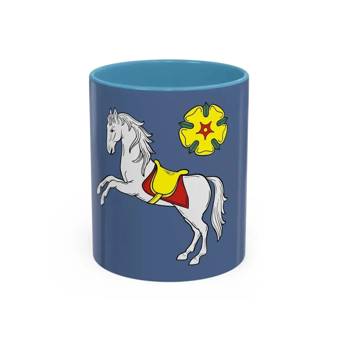 Flag of Ostrava Czech Republic - Accent Coffee Mug 11oz Light Blue - Go Mug Yourself