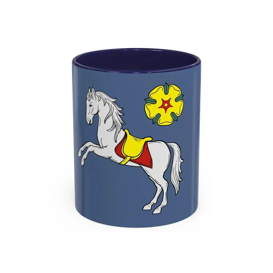 Flag of Ostrava Czech Republic - Accent Coffee Mug 11oz Navy - Go Mug Yourself